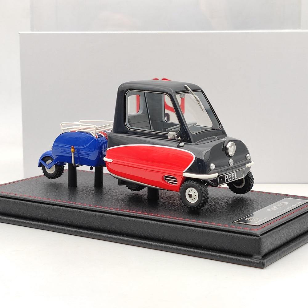 Super Unit Model 1/18 PEEL P50 w/Pav Trailer 1964 Resin Car Limited Black/Red Toy Gift