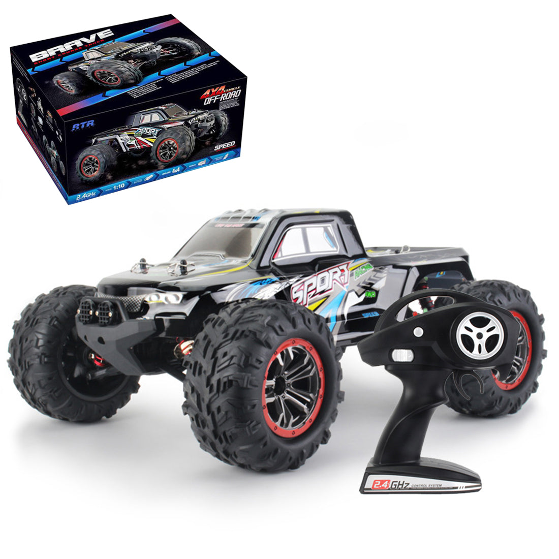 1:10 4WD RC Car 45KM/H High-speed Monster 2.4G Trucks  Racing Toy
