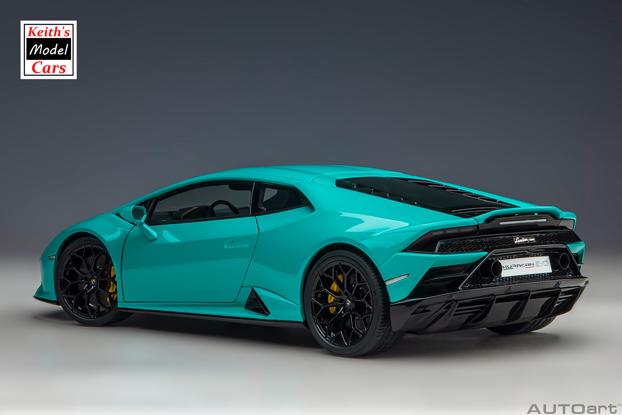 [1/18 Scale] Lamborghini Huracán Evo in Blu Glauco by AUTOart Models