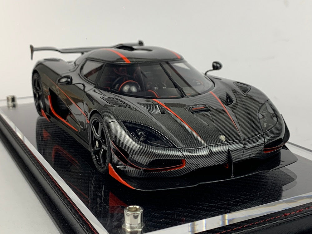 Frontiart 1:18 Koenigsegg Agera RS Genesis Carbon/Red stripe F042-164