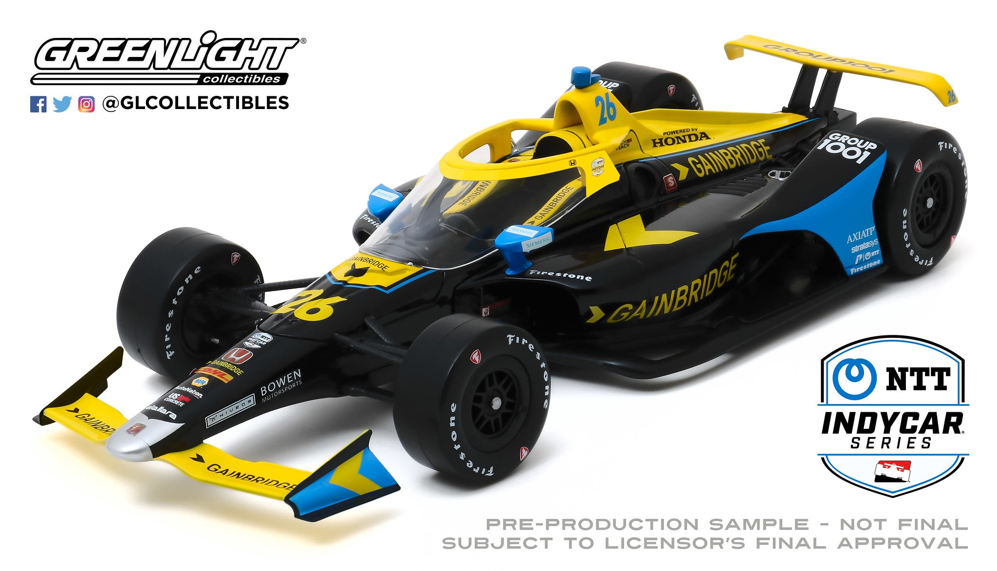 GreenLight 1:18 2020 NTT IndyCar Series - #26 Zach Veach / Andretti Autosport, Gainbridge 11076