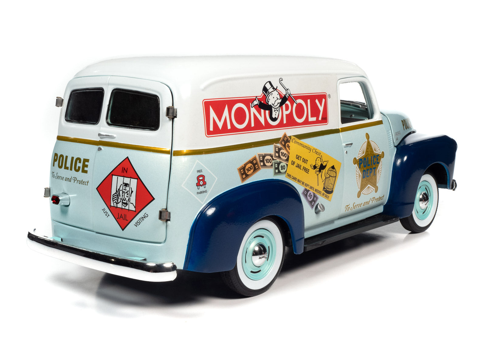 Monopoly 1948 Panel Delivery w/ Resin Figure 1:18 Scale