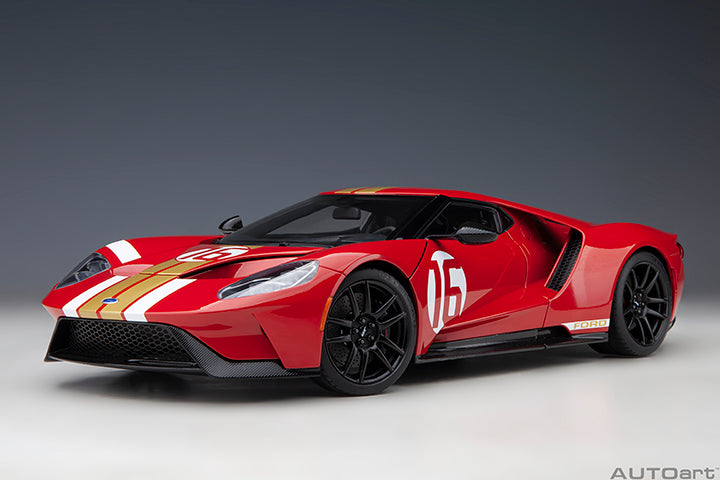 FORD GT HERITAGE EDITION ALAN MANN (RED W/ GOLD STRIPES)
