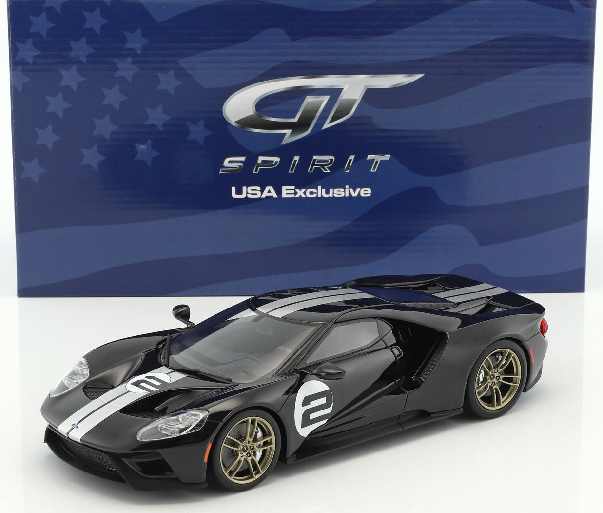 GT Spirit 1:18 2017 Ford GT 1966 Heritage Edition black #2 US001