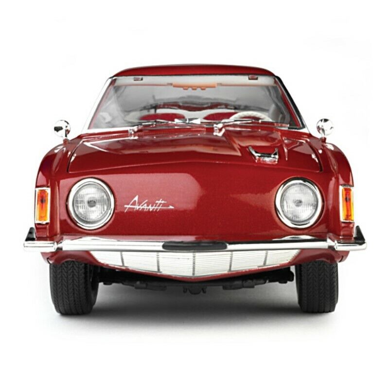 1963 Studebaker Avanti Maroon Red Metallic 1/18 Diecast Model Car