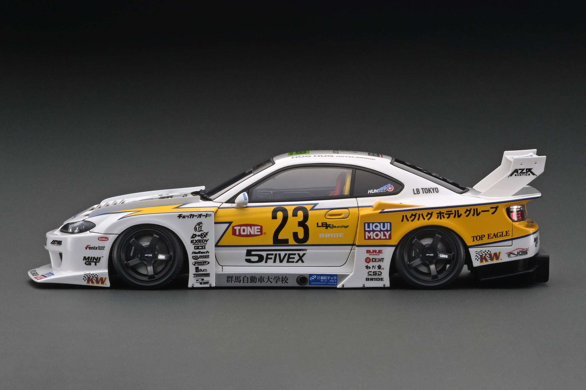 *PREORDER* Ignition Model 1:18 Nissan Silvia (S15) LBWK Super Silhouette in White / Yellow