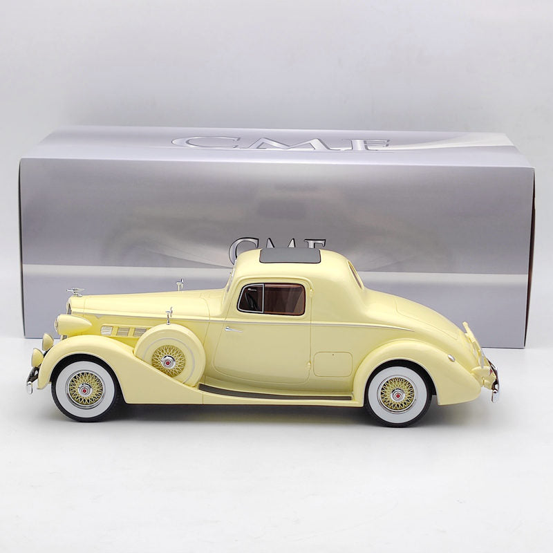 CMF 1:18 Packard Super Eight Coupe 1936 Yellow CMF18005 Resin Models Collection