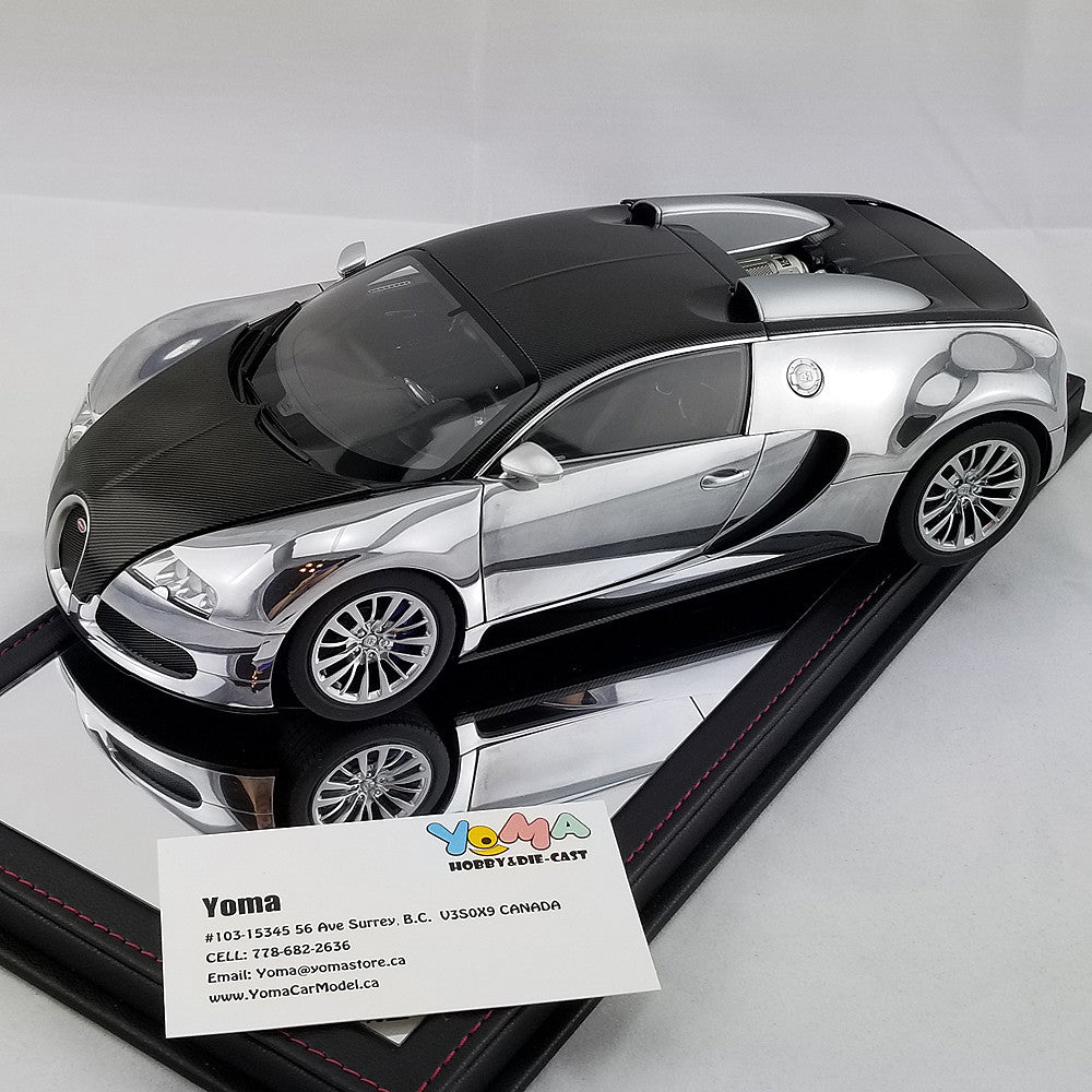 YOMA Display Case Showcase Clear Cover and Mirror Black Base DB32LMBK