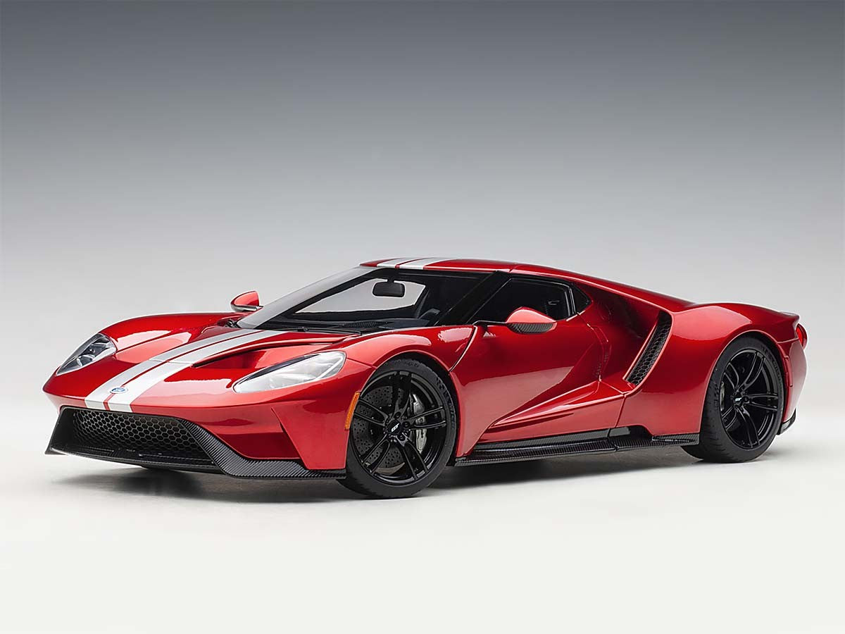 AUTOART 1/18 FORD GT 2017 (LIQUID RED/SILVER STRIPES) 72943