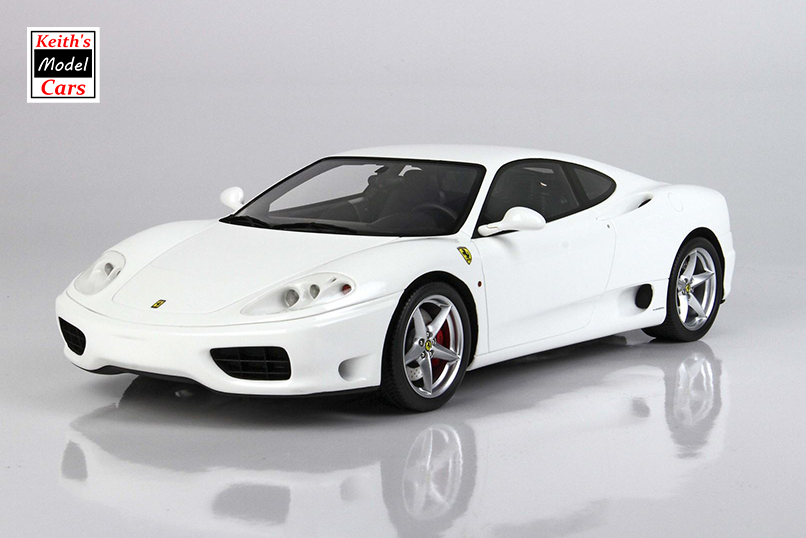[1/18 Scale] Ferrari 360 Modena in Gloss Awus White with Manual Transmission by BBR Models