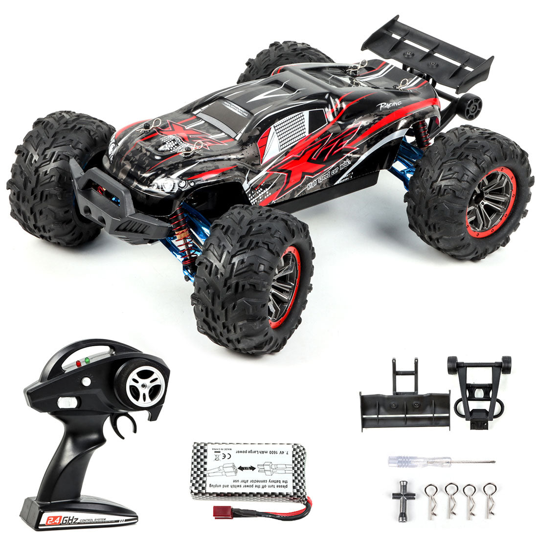 F14A 1/10 Full Scale 70km/h High Speed Brushless RC Car 2.4G Remote Control Car 4WD Off-road Vehicle - RTR Version