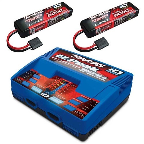 Traxxas EZ-Peak DUAL LiPo Charger & 2x 5000mAh 3S Batts X-MAXX COMBO