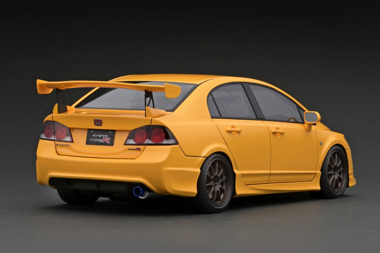*PREORDER* Ignition Model 1:18 Honda Civic Type-R (FD2) in Yellow with Carbon Bonnet