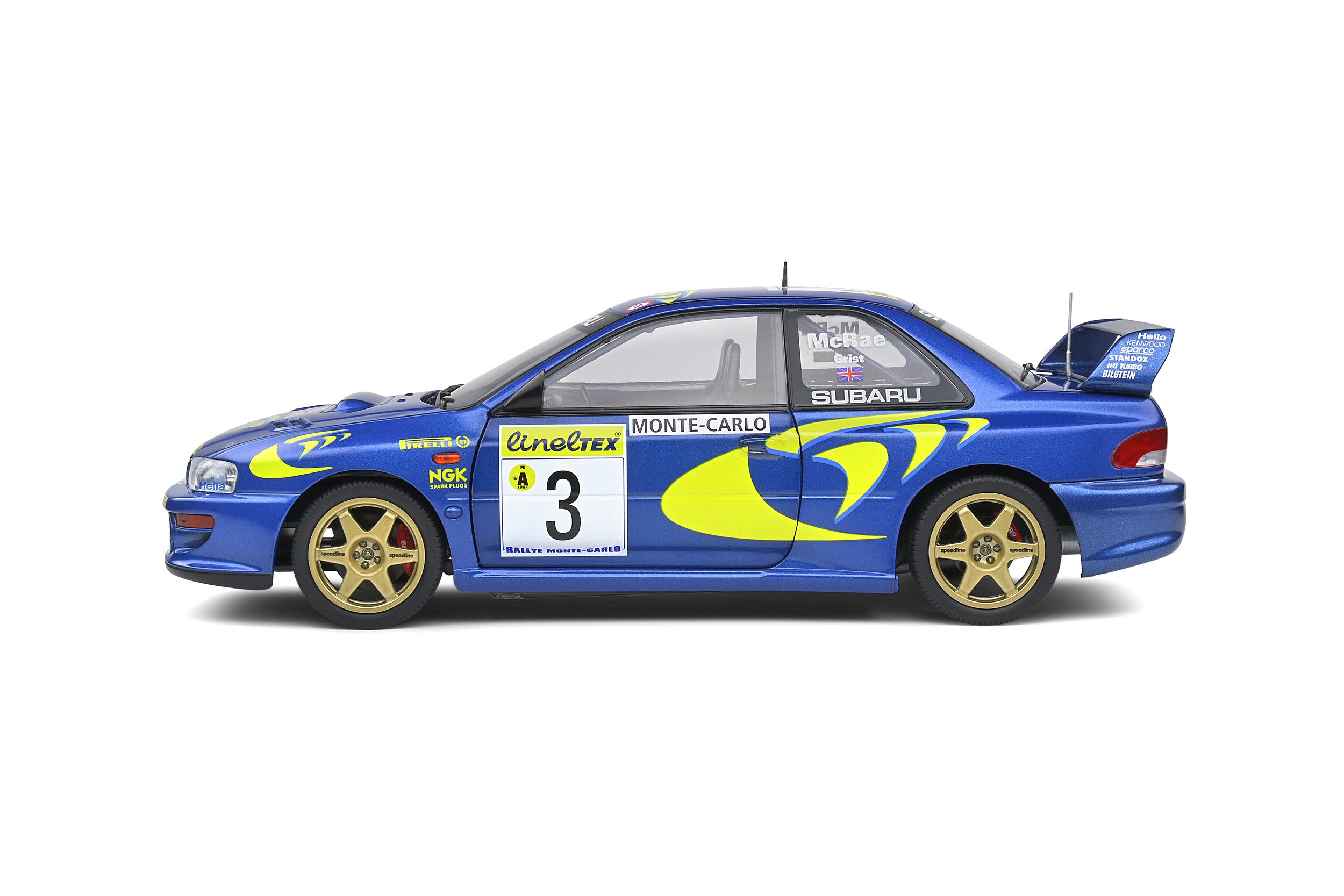 Solido 1:18 Subaru Impeza 22B 1998 Rallye Monte-Carlo #3 MCRAE/GRIST