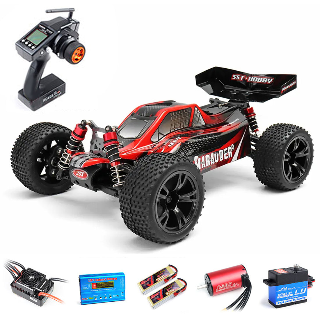 SST 1937PRO 1:10 2.4G RC Car 100KM/H High Speed Electric 4WD Brushless Remote Control Off-road Vehicle