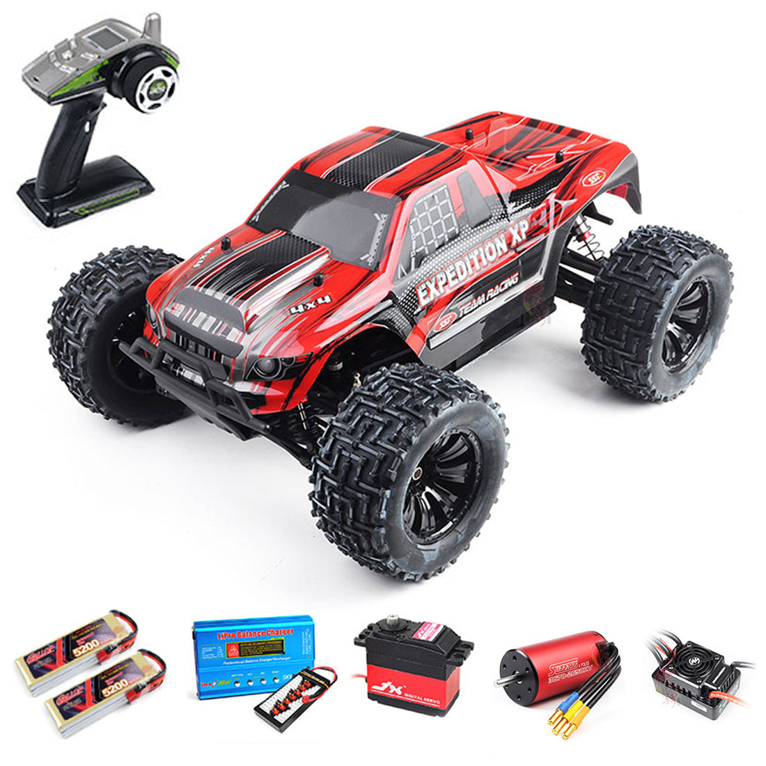 SST 1999 1:10 2.4G RC Car 100KM/H High Speed RC Car Electric 4WD Brushless Off-road Vehicle - RTR