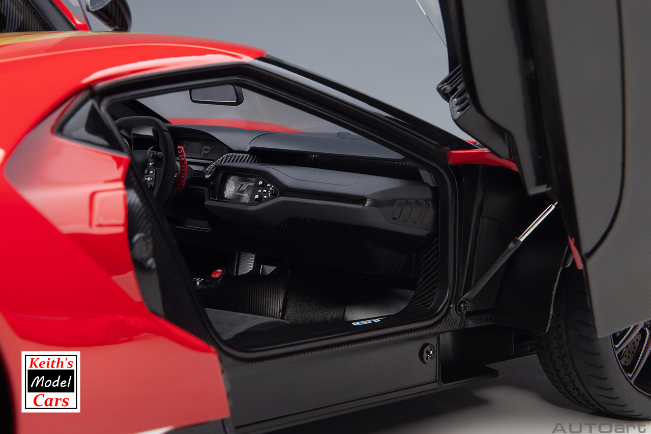 [1/18 Scale] Ford GT 2022 Alan Mann Heritage Edition (Alan Mann Red) by AUTOart Models