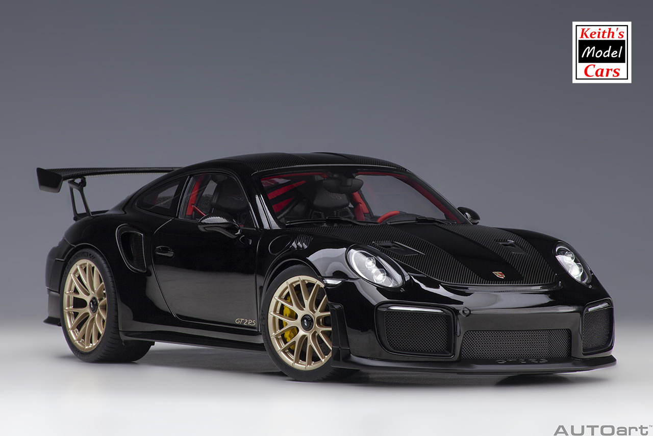 [1/18 Scale] Porsche 911 GT2 RS Weissach Package in Black by AUTOart Models