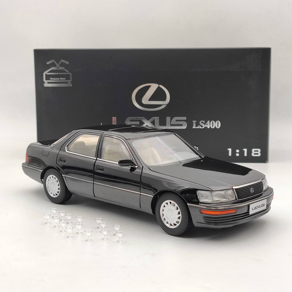 1:18 Toyota Lexus LS400 First Generation Diecast Model Collection Black & Gray