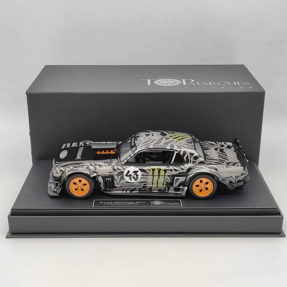 1/18 TopM FORD USA MUSTANG HOONIGAN COUPE 1965 KEN BLOCK #43 Resin Models Car Gift