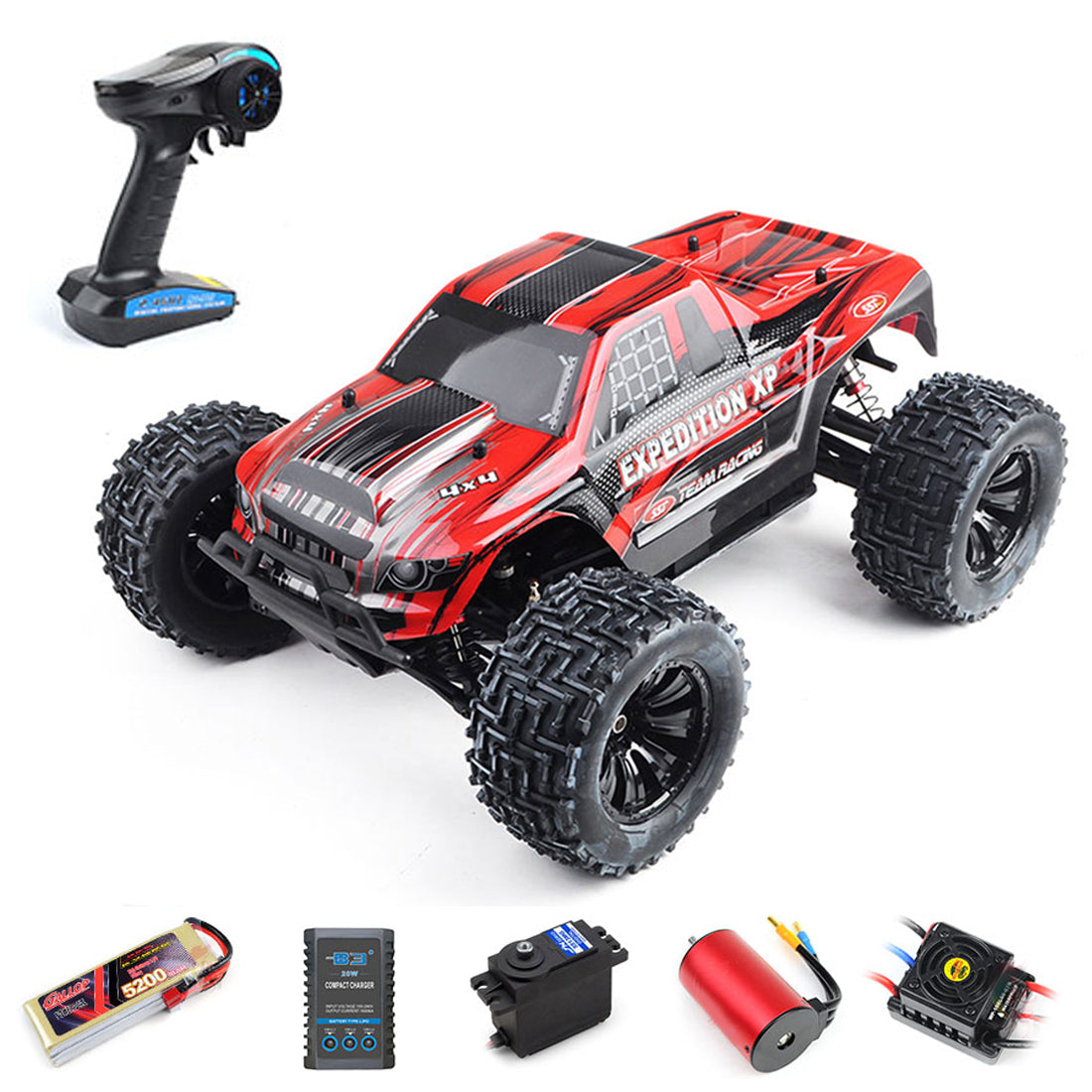 SST 1999 1:10 2.4G RC Car 75KM/H High Speed RC Car Electric 4WD Brushless Off-road Vehicle - RTR