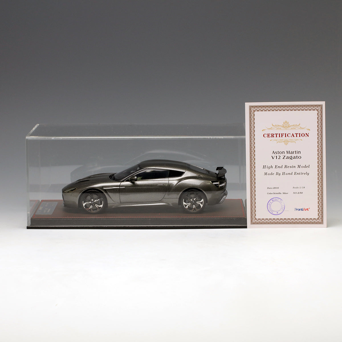 Frontiart 1:18 Aston Martin V12 Zagato Open Iron gray FA009-84