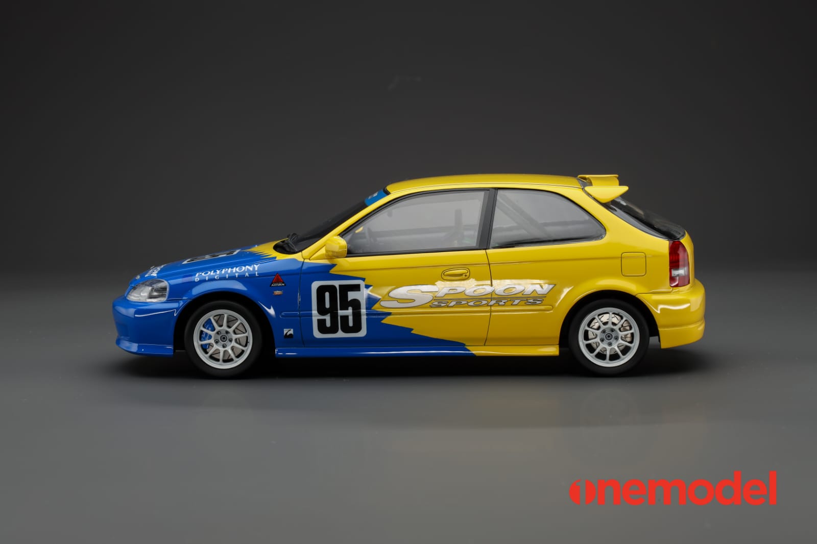 One Model 1:18 Honda Civic Type-R (EK9) Spoon Sports Racing Edition