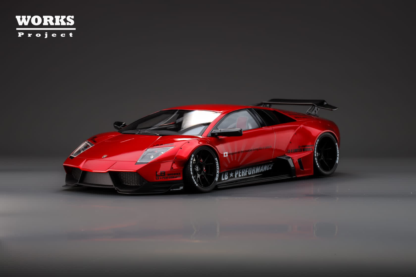 WORKS Project 1:18 Lamborghini Murcielago LB-WORKS in Chrome Red