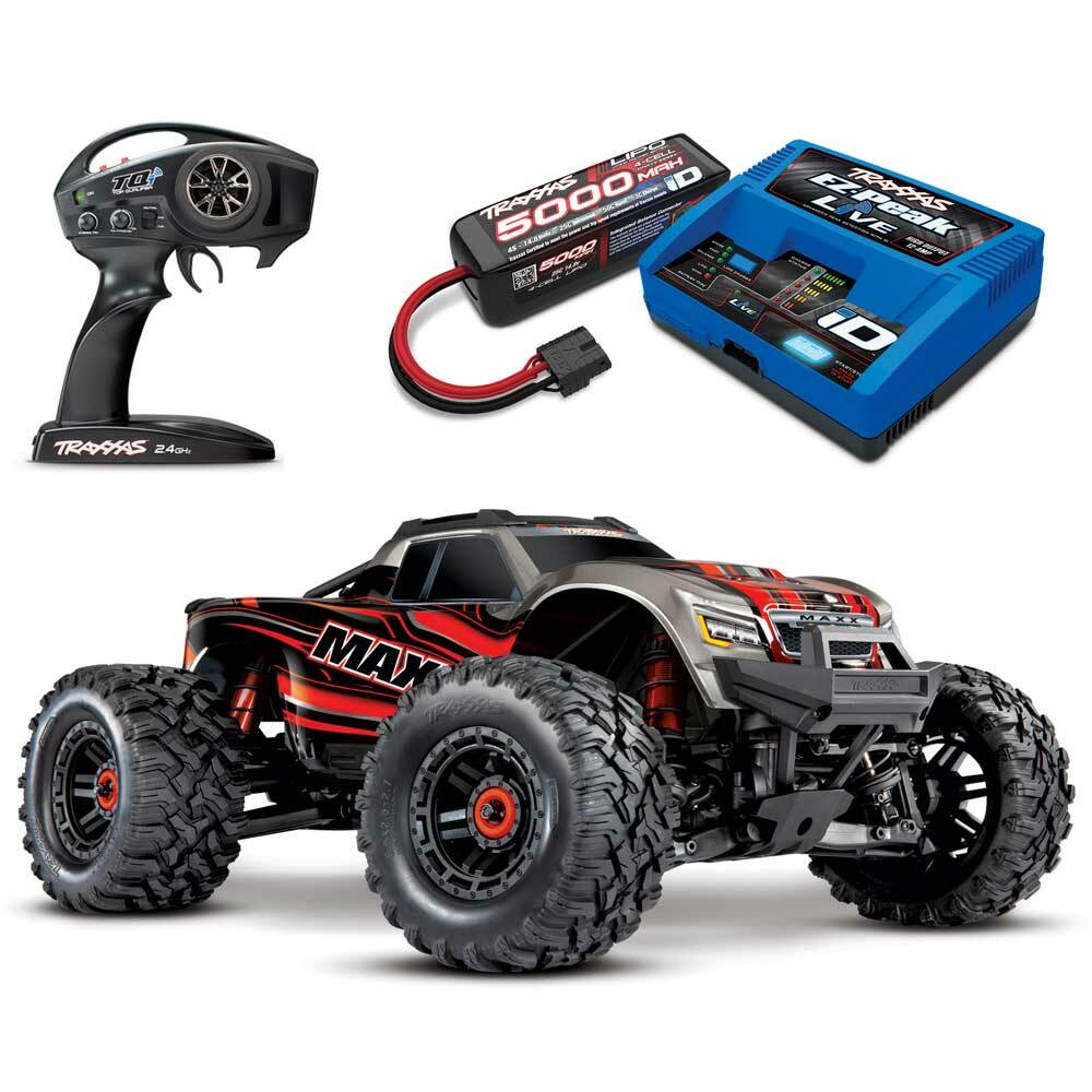 Traxxas Maxx 4S RTR 4x4 RC Monster Truck LiPo Combo Package