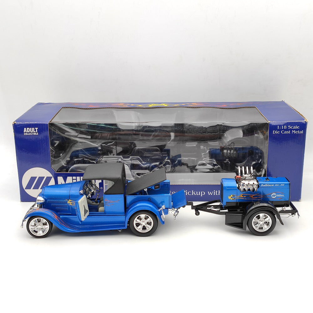 1:18 ERTL Miller 29 Roadster Pickup With a V8 Welder/generator Diecast Models Toy Car Gift