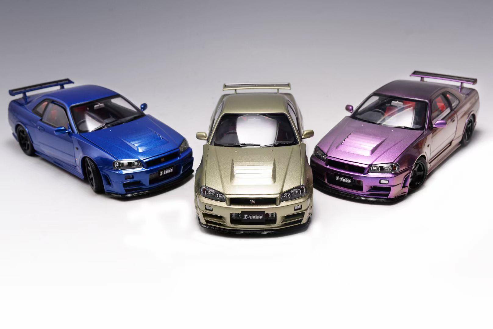 Motor Helix 1:18 Nissan Skyline GT-R (R34) Z-Tune in Midnight Purple