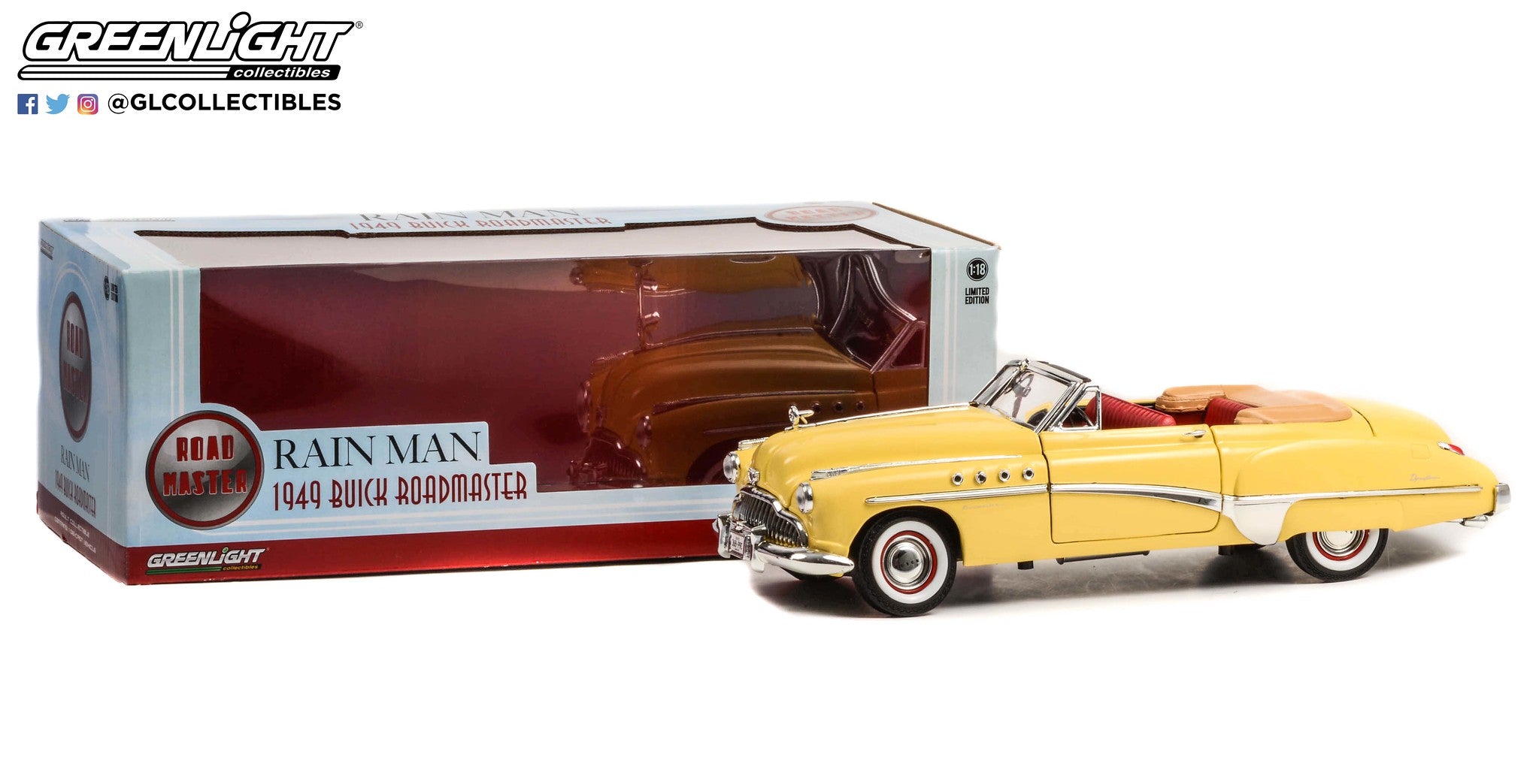 GreenLight 1:18 Rain Man (1988) - Charlie Babbitt s 1949 Buick Roadmaster Convertible 13616