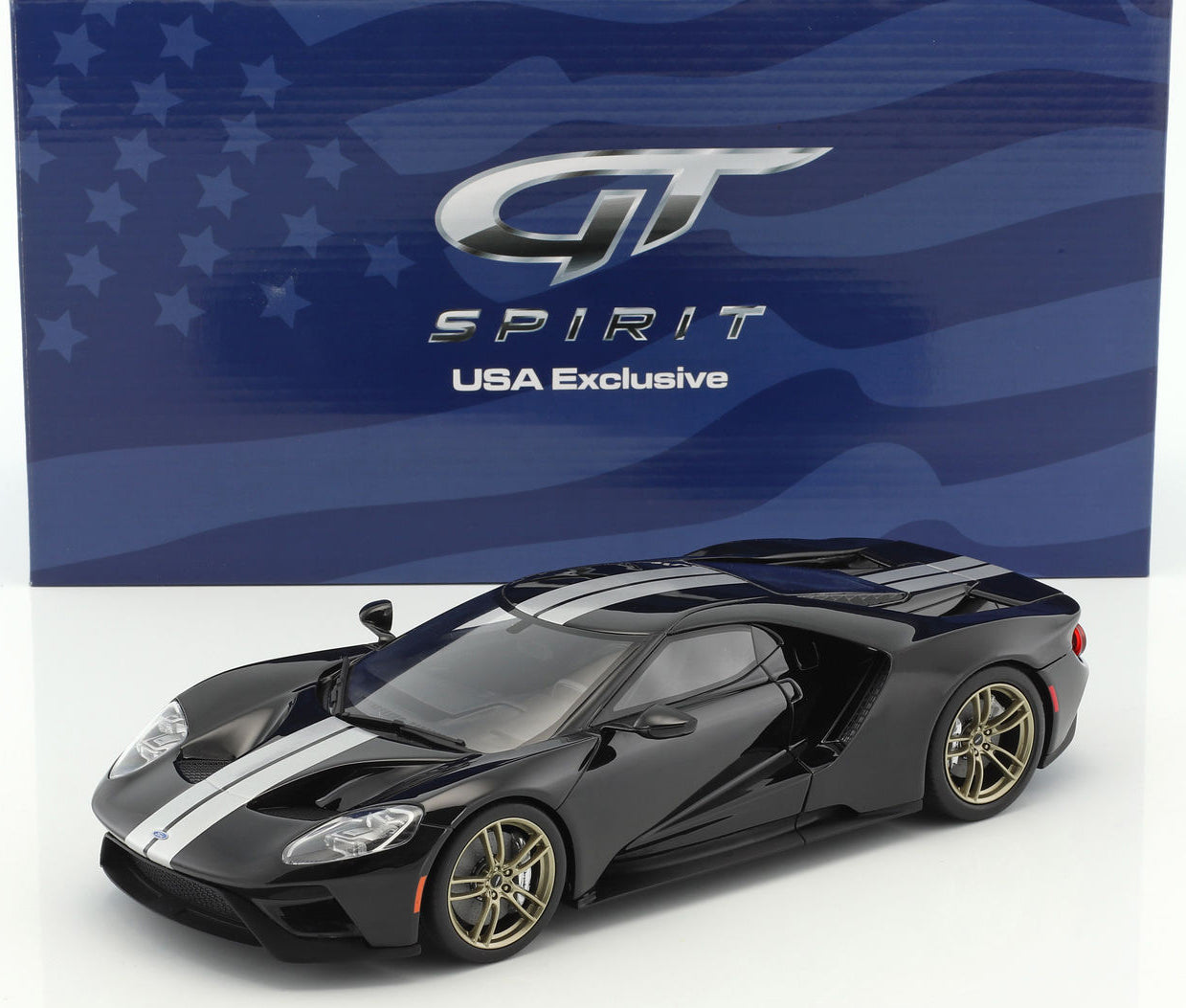 GT Spirit 1:18 2017 Ford GT 1966 Heritage Edition Black US001-B