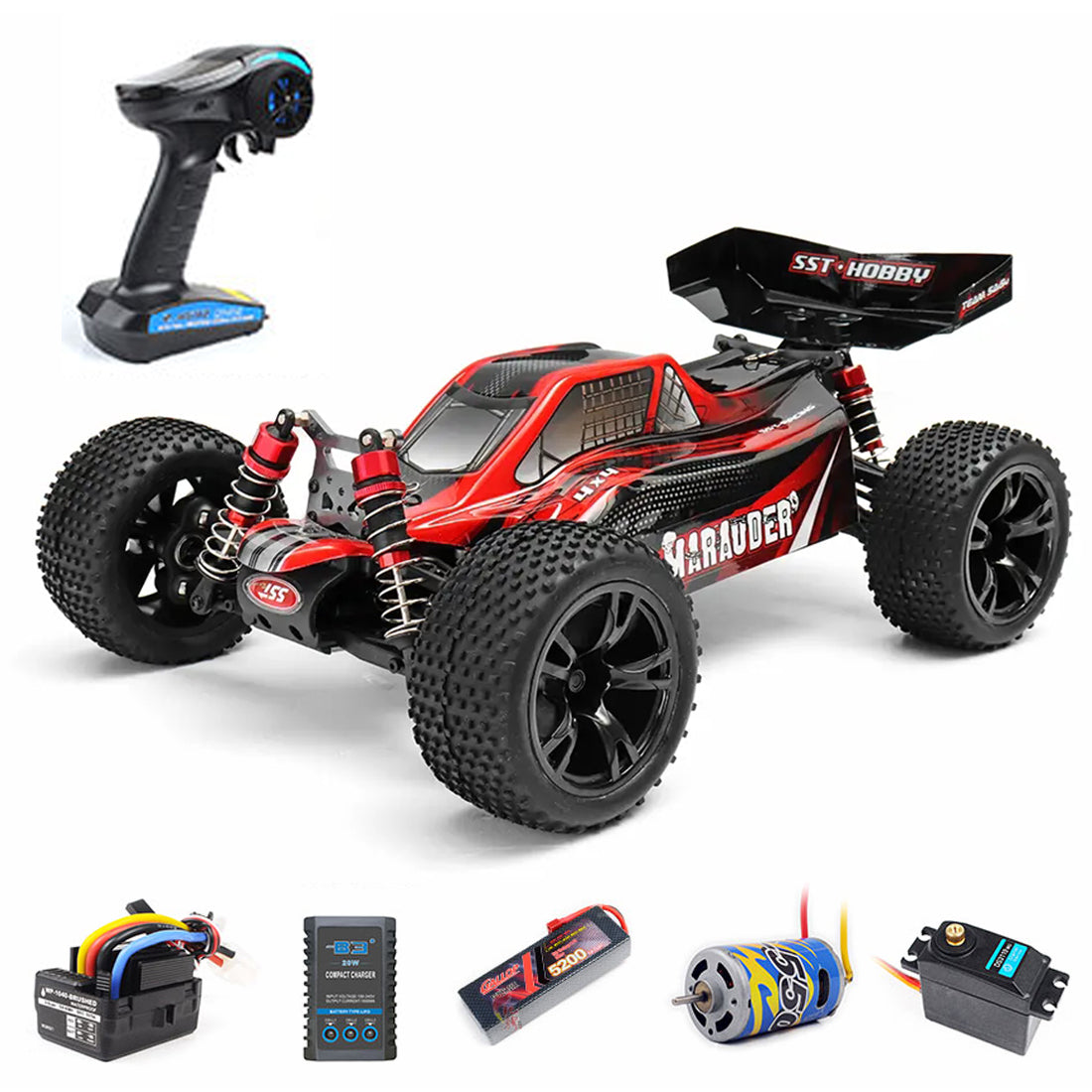 SST 1937PRO 1:10 2.4G RC Car 40KM/H High Speed Electric 4WD Brushed Remote Control Off-road Vehicle