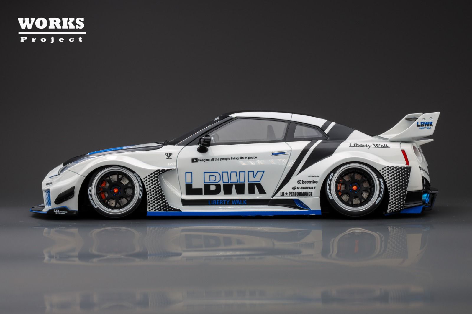 One Model 1:18 Nissan LB Silhouette WORKS GT R35GT-RR #HK Widebody Club
