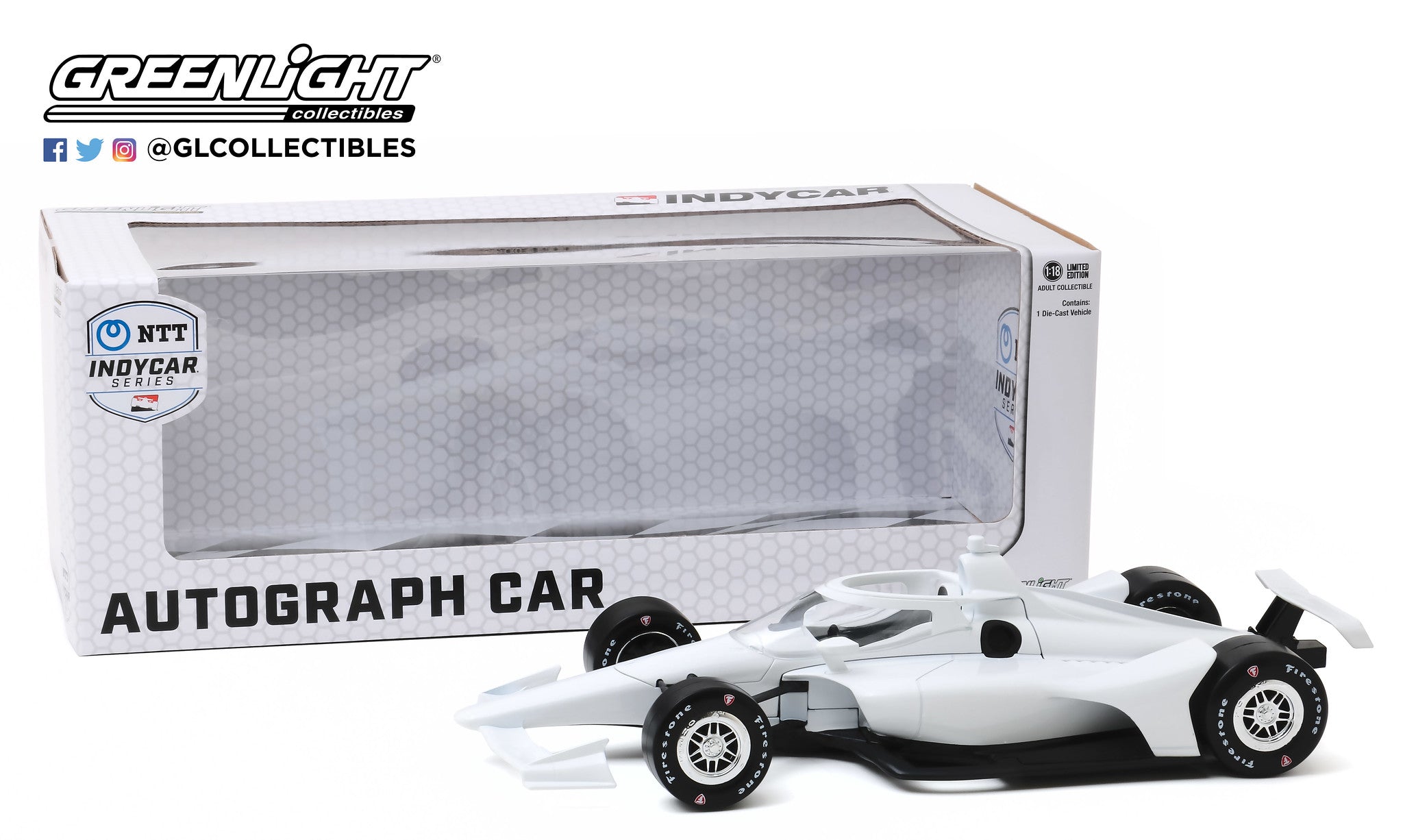 GreenLight 1:18 2020 NTT IndyCar Series - White Autograph IndyCar 11075