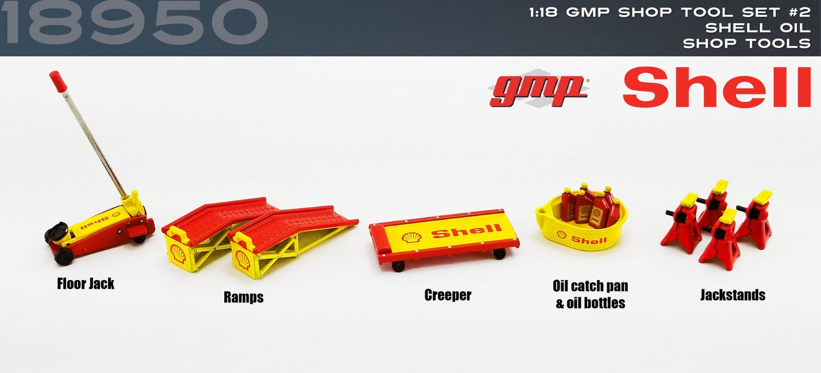 GMP 1:18 GMP Shop Tool Set #2 - Shell Oil GMP-18950
