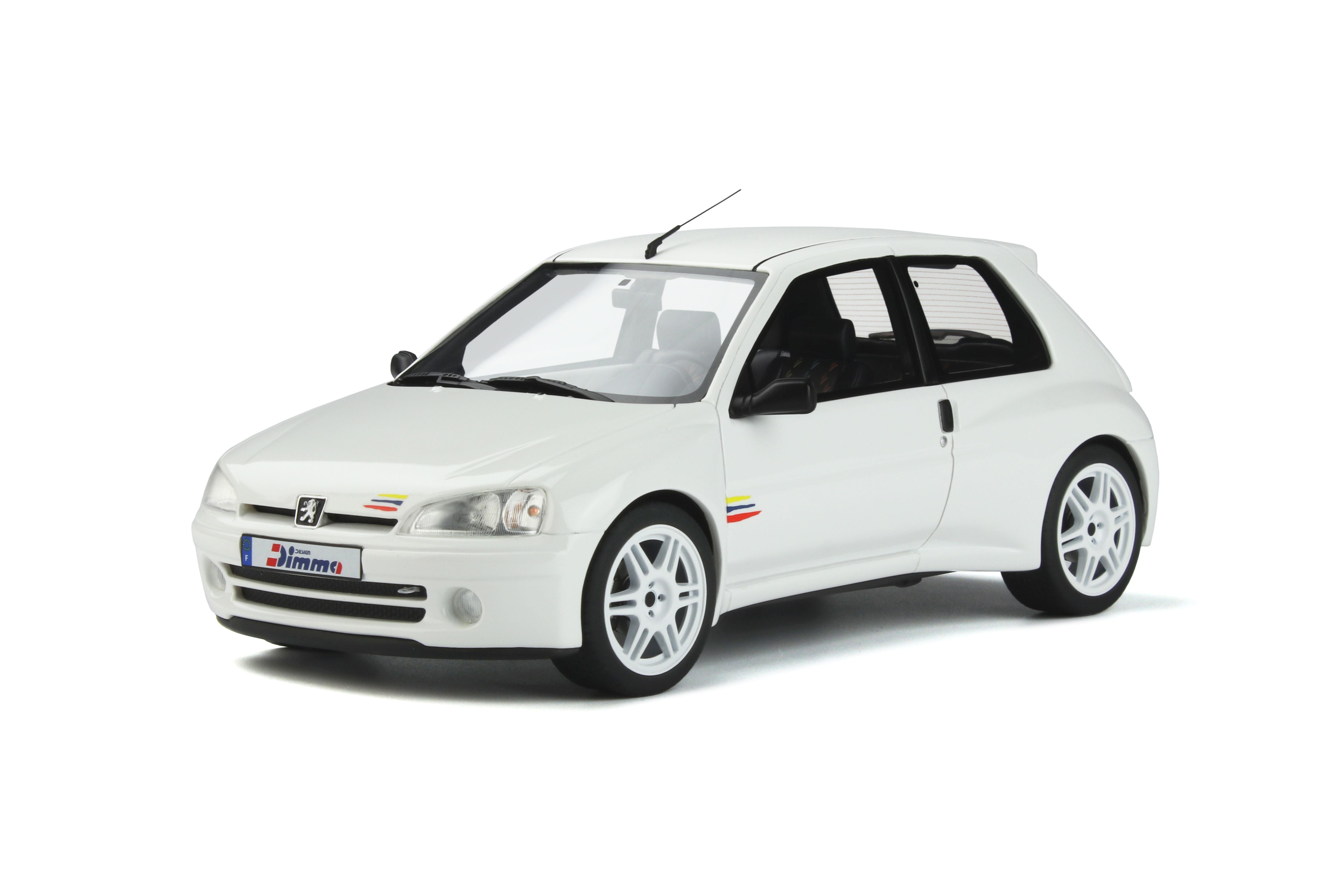 OTTO 1:18 1997 Peugeot 106 Maxi Dimma Blanc Banquise OT393