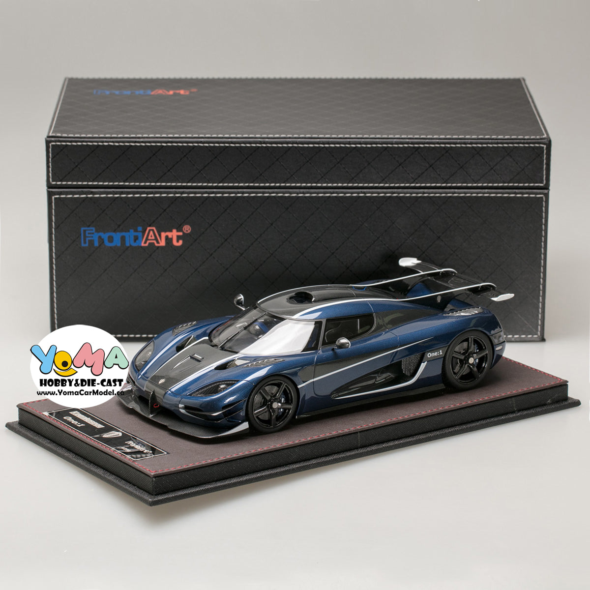 Frontiart 1:18 Koenigsegg one 1 Carbon fiber Blue F033-114