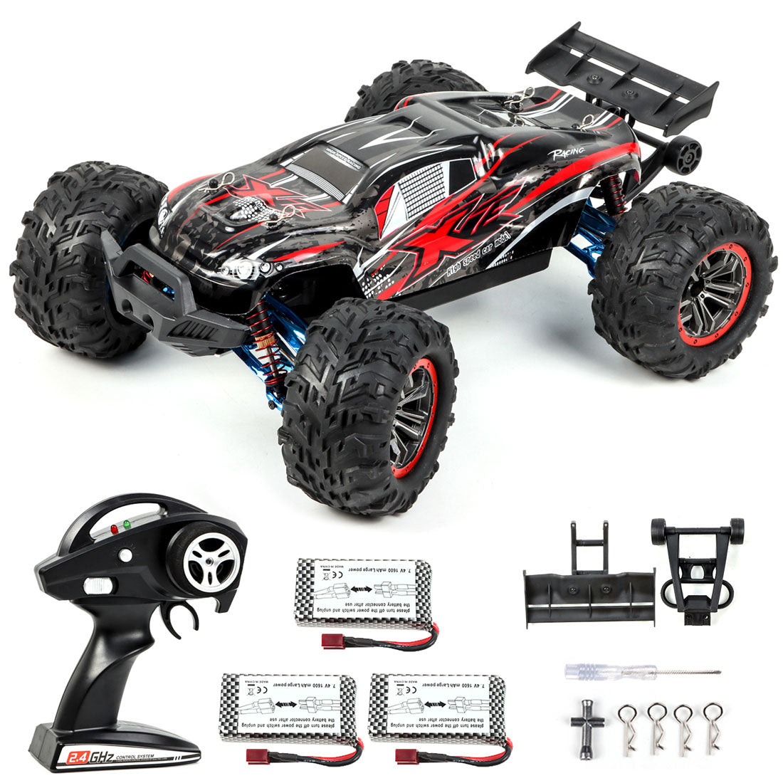 F14A 1/10 Full Scale 70km/h High Speed Brushless RC Car 2.4G Remote Control Car 4WD Off-road Vehicle - RTR Version