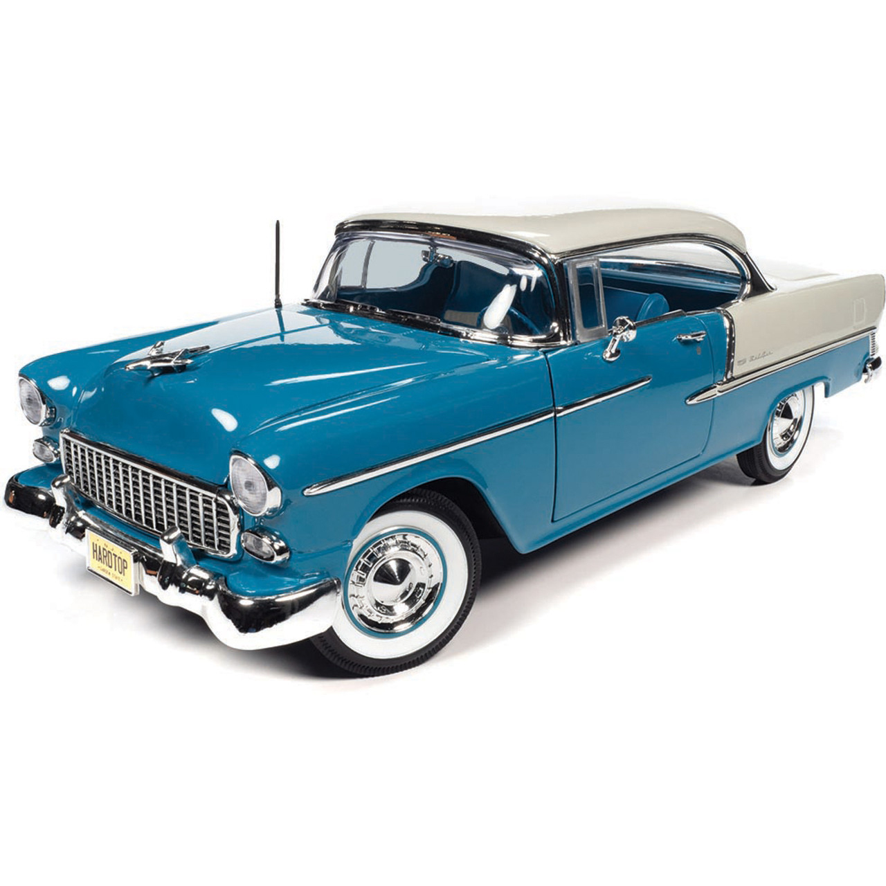 1955 Bel Air Hardtop (Hemmings) - Skyline Blue & India Ivory 1:18 Scale Diecast Replica Model