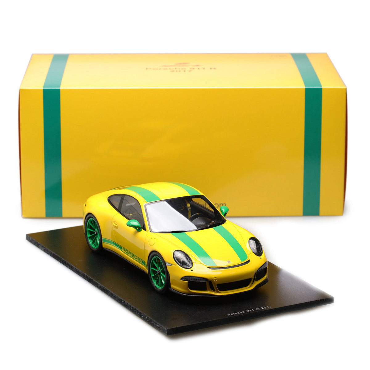 Spark 1:18 Porsche 911 991R Coupe 2016 Yellow Green 18S259