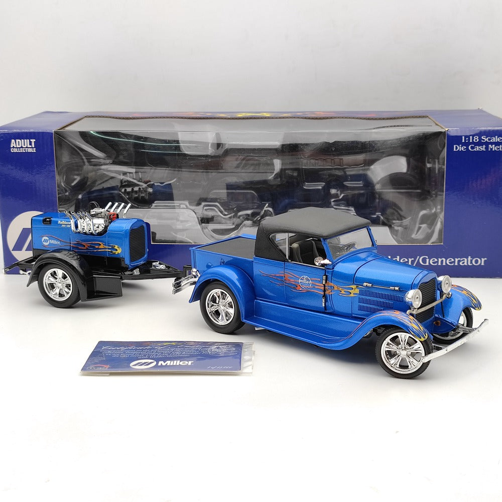 1:18 ERTL Miller 29 Roadster Pickup With a V8 Welder/generator Diecast Models Toy Car Gift