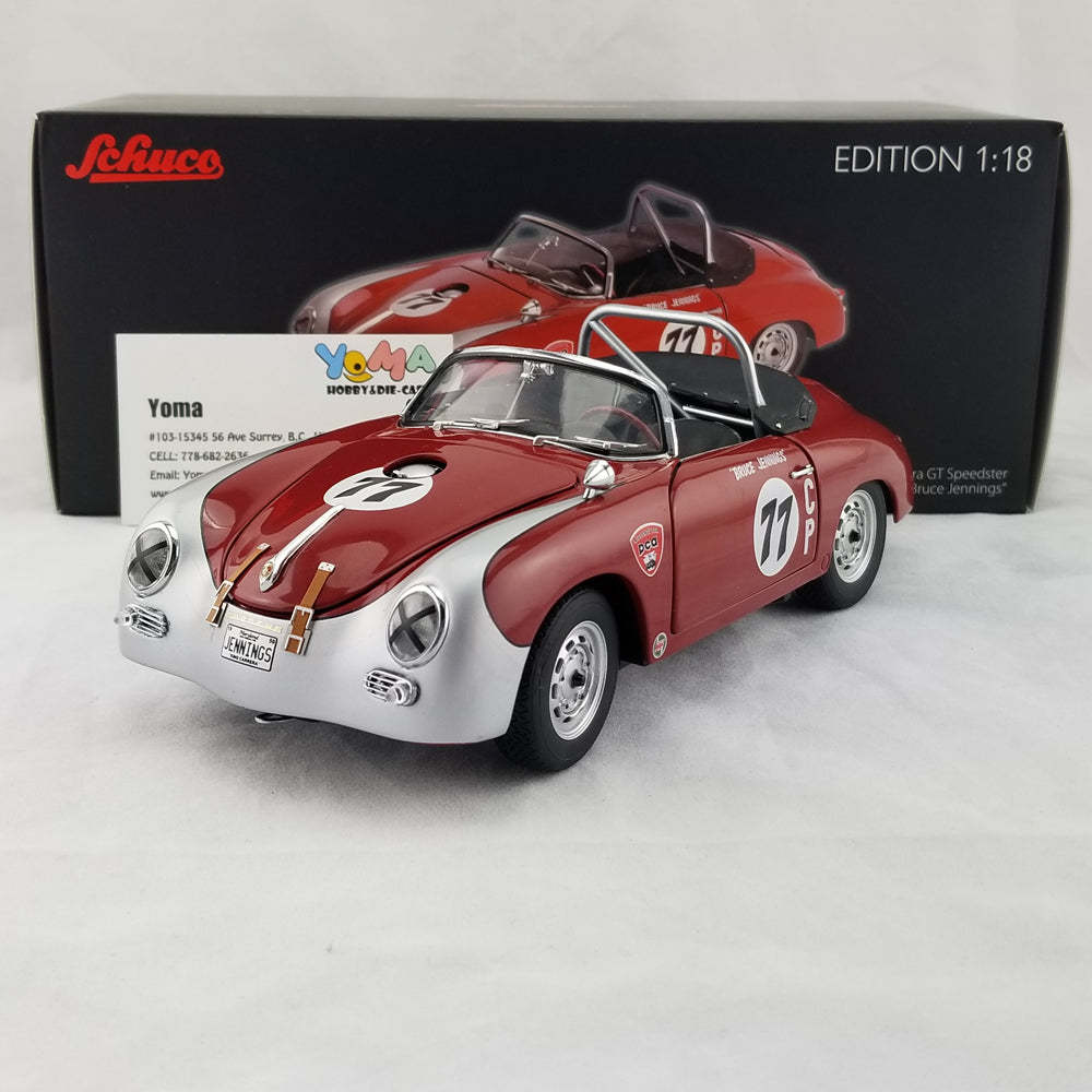 Schuco 1:18 Porsche 356A Speedster #77 Bruce Jennings 450030700