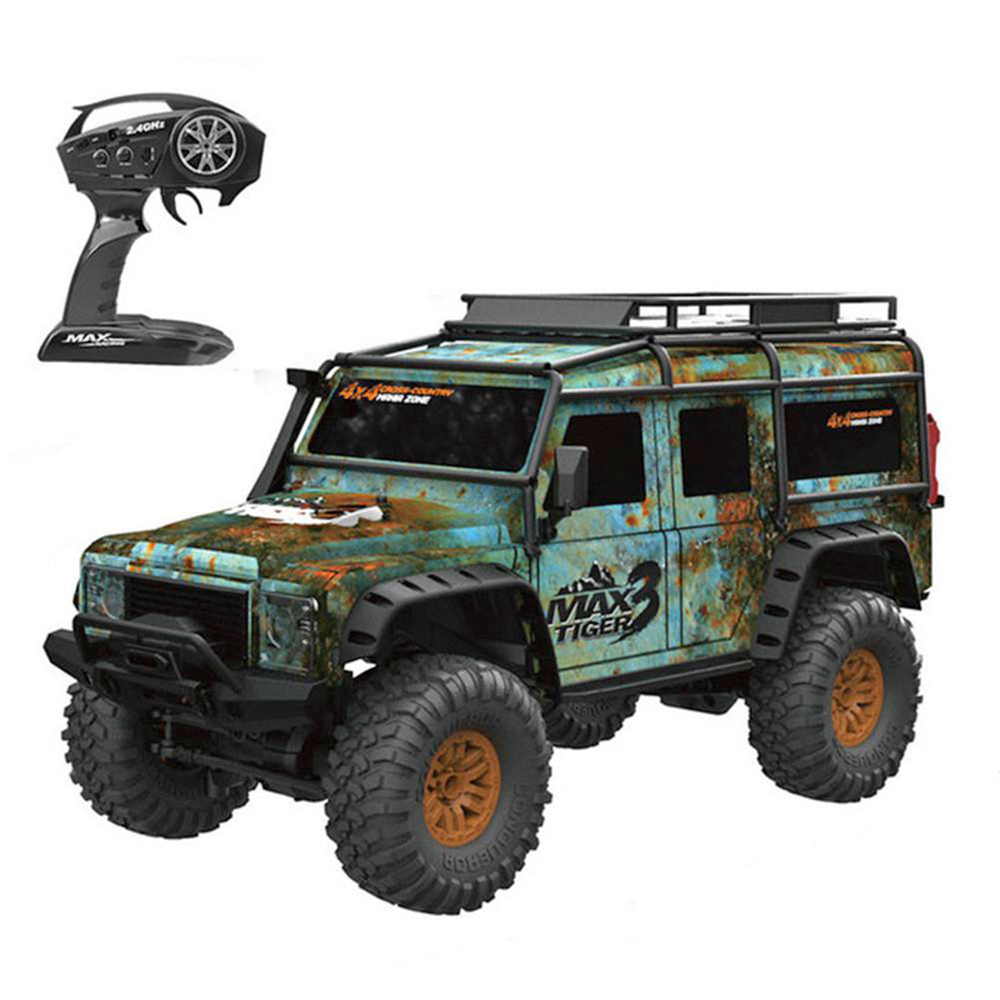 HB 1:10 15KM/H 2.4G 4WD RC Car Remote Control Climber Vehicle Truck Model Toy with LED - RTR Version