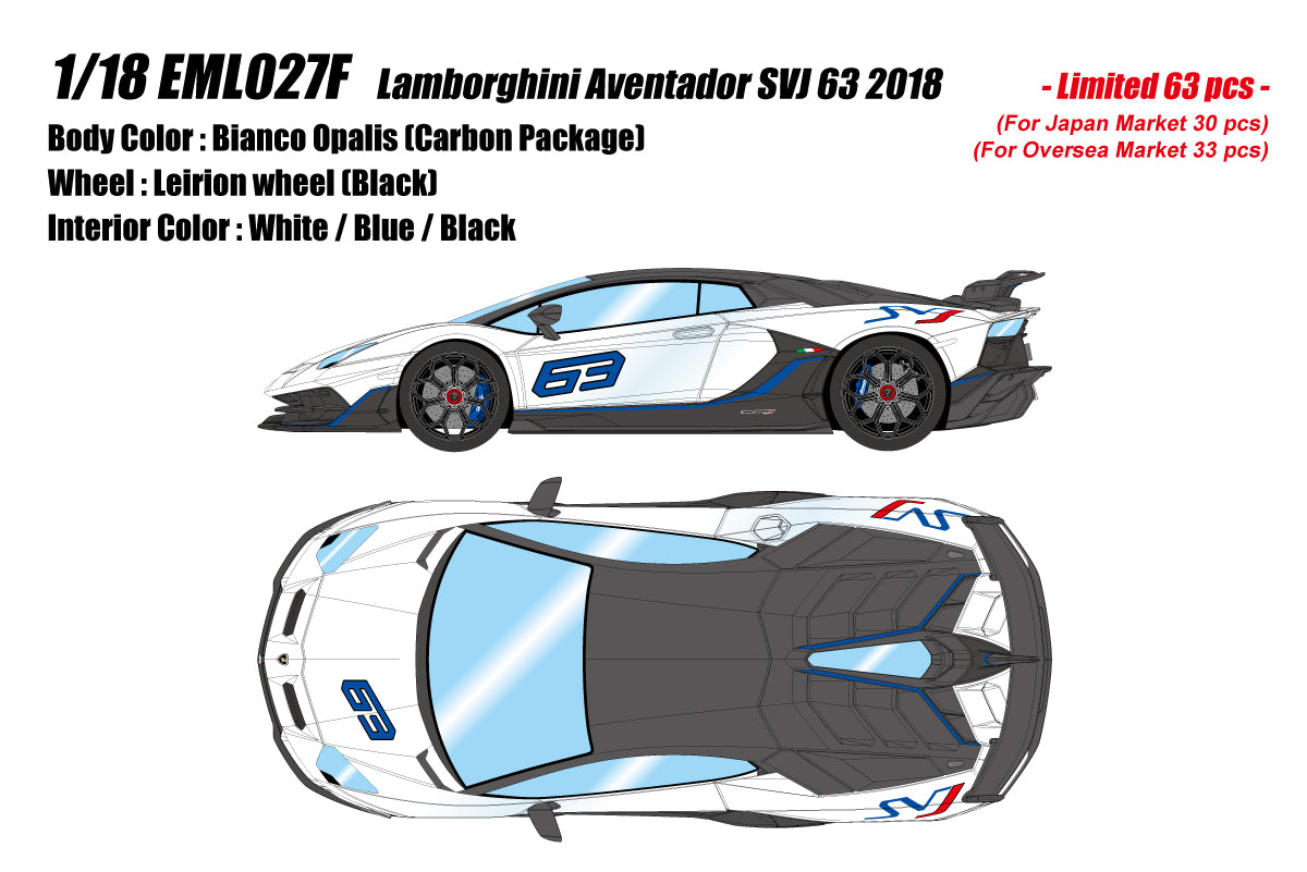 *PREORDER* Make Up Co., Ltd / EIDOLON 1:18 Lamborghini Aventador SVJ 63 2018 Carbon Package