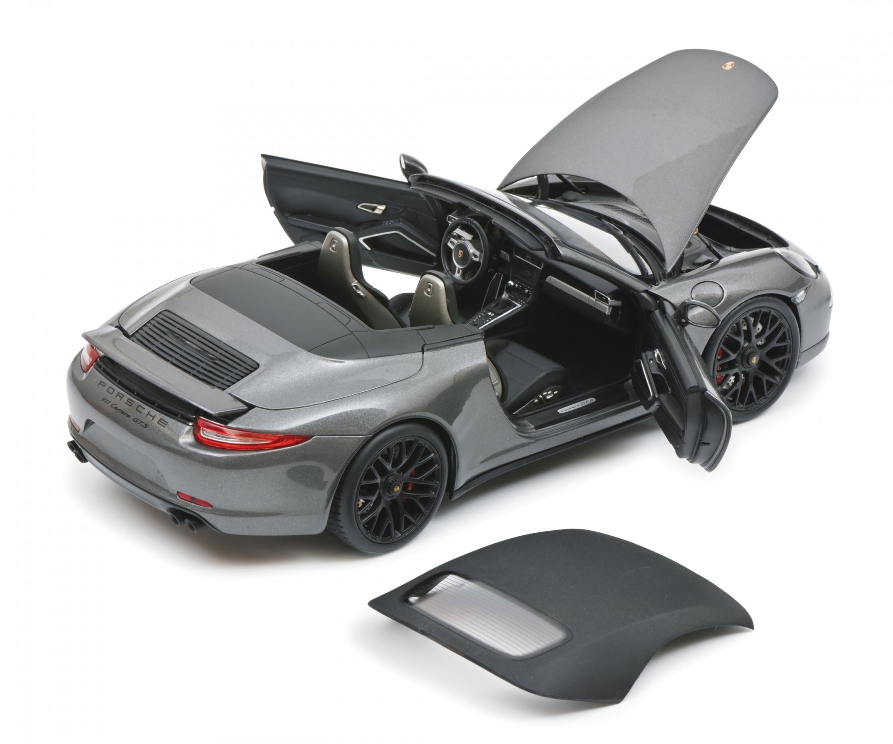 Schuco 1:18 Porsche 911 991 Carrera GTS Cabriolet Grey 450039800