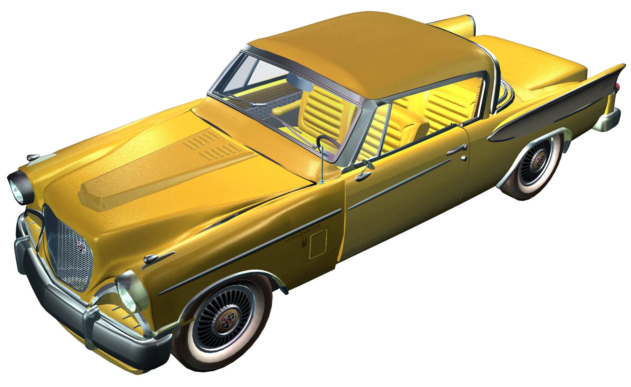 1:18 Yatming Studebaker Golden Hawk '58 w/ 24k Gold Coin