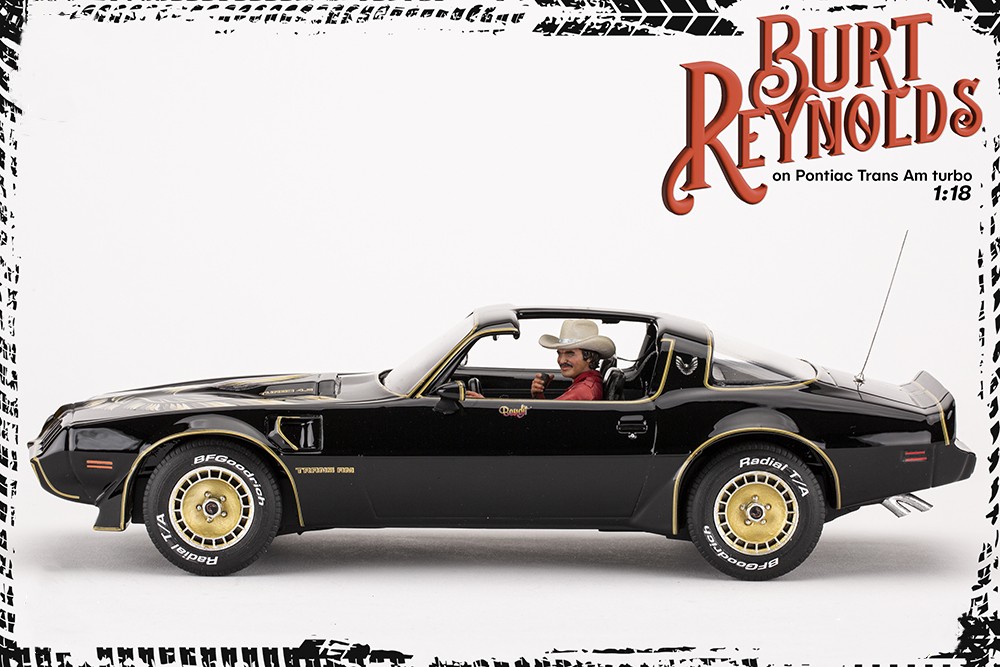 Burt Reynolds on Pontiac Firebird Trans Am 1980 - FREE SHIPPING