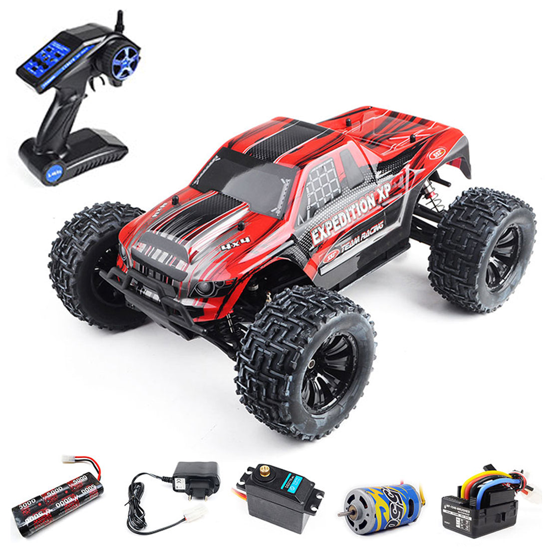 SST 1999 1:10 2.4G RC Car 40KM/H High Speed RC Car Electric 4WD Brushed Off-road Vehicle - RTR